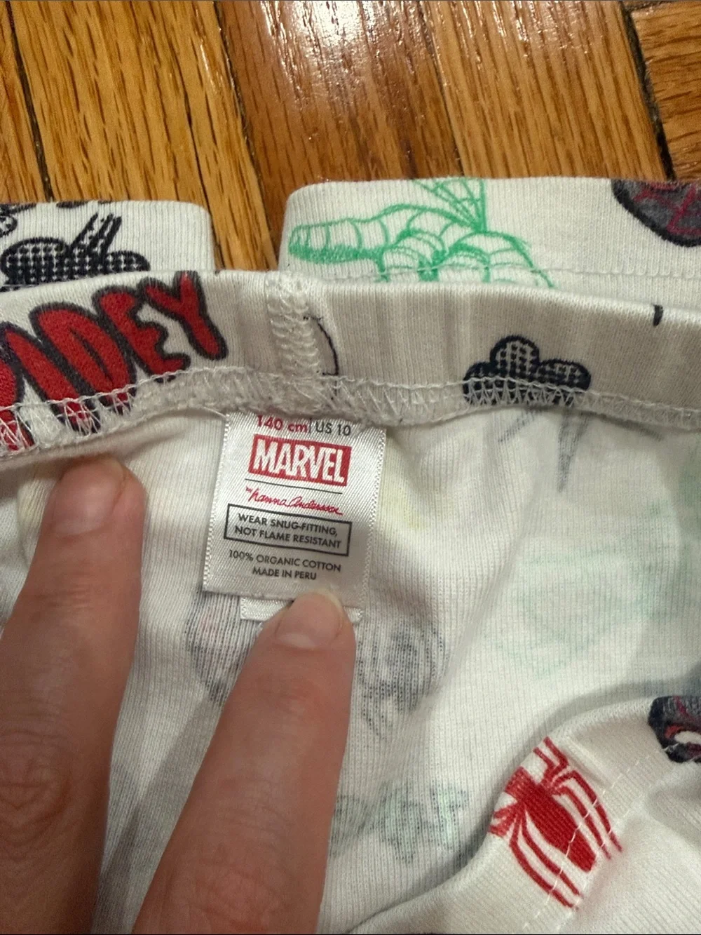 Hanna Andersson Kids White Spider-Man Graphic Pajama Set Size 10